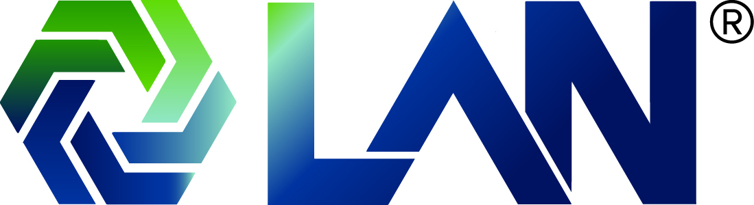 LAN Hexagon Logo Full Color Gradient with