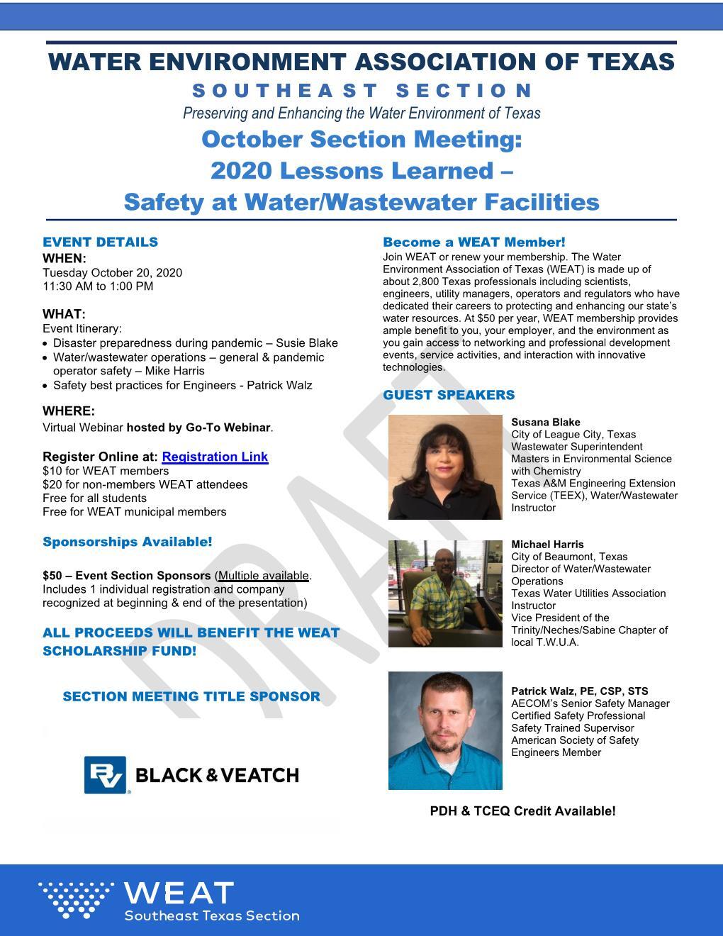 Flyer October Meeting 9 23 2020 Flyer October Meeting 9 23 2020